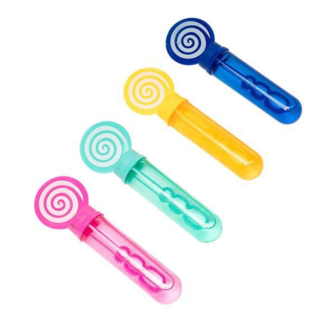 Trade Shop - Set 6pz Tubo Bolle Di Sapone Con Caramella Lecca-lecca Bacchetta Da 35ml Bambini 6560286 -