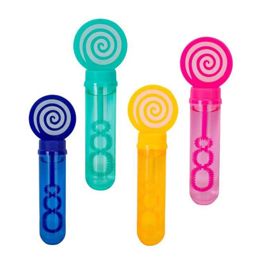 Trade Shop - Set 6pz Tubo Bolle Di Sapone Con Caramella Lecca-lecca Bacchetta Da 35ml Bambini 6560286 -