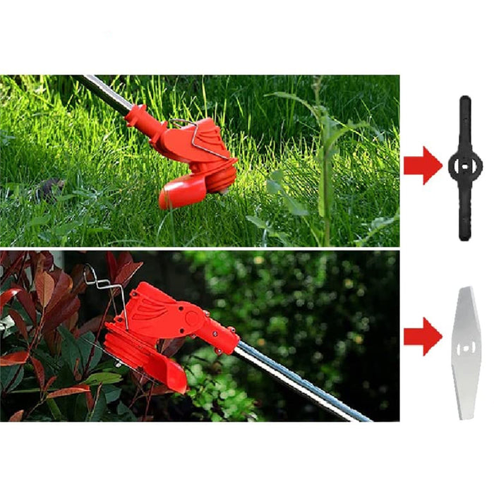 Trade Shop - Set 7 Pz Lame Di Ricambio Per Decespugliatore Tagliaerba A Batteria Art. 07393 -