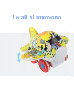 Aeroplano Con Frizione Giocattolo Educativo Bambini Aereo Con Retro Carica         