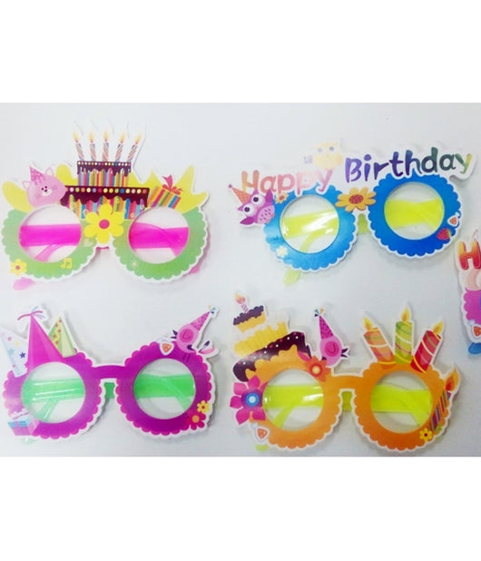 Set 8 Occhiali Di Carta Plastica Puntelli Crazy Party Foto Booth Accessori Festa         