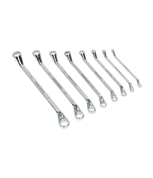 Set 8 Pezzi Chiavi Chiave Anello Anelli Ring Spanner 6 A 20 Mm 7 A 22 Mm Fisse Acciaio         