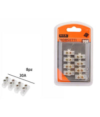 Set 8 Pezzi Morsetti Mammut Staccabili 30a Connettori Isolante Terminale 07121         