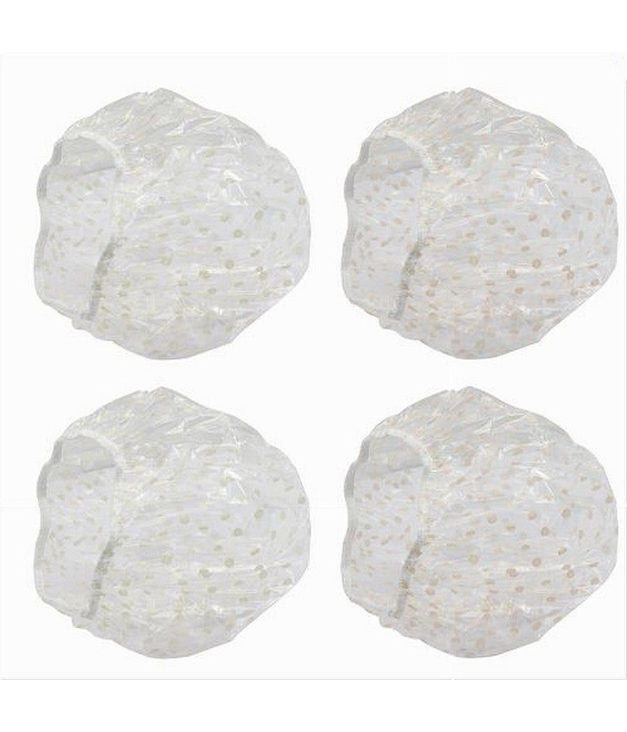 Set 8 Pz Cuffia Per Doccia Bagno Elastico Fantasia A Pois Protegge Capelli 79525         