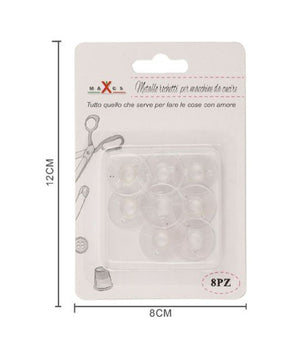 Set 8 Rocchetti Spolina Plastica Bobine Raccogli Filo Per Macchina Cucire 87533         