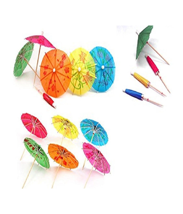 Set 80 Pz. Ombrellini In Carta Per Feste Aperitivi Cocktail Ombrello Decorazioni         