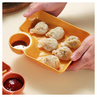 Trade Shop - Set 8pz Piatto Da Portata Multifunzione Per Salse Ciotola Immersione Per Snack Feste -