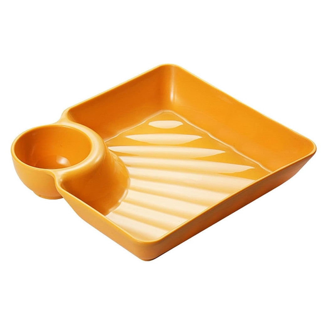 Trade Shop - Set 8pz Piatto Da Portata Multifunzione Per Salse Ciotola Immersione Per Snack Feste -