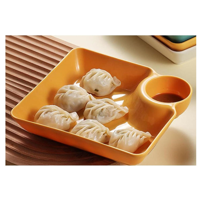 Trade Shop - Set 8pz Piatto Da Portata Multifunzione Per Salse Ciotola Immersione Per Snack Feste -