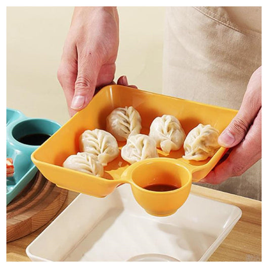 Trade Shop - Set 8pz Piatto Da Portata Multifunzione Per Salse Ciotola Immersione Per Snack Feste -