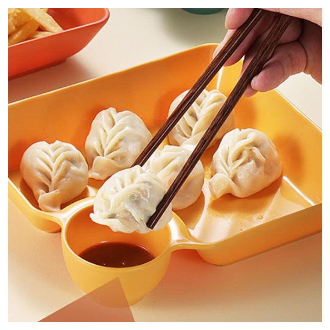 Trade Shop - Set 8pz Piatto Da Portata Multifunzione Per Salse Ciotola Immersione Per Snack Feste -