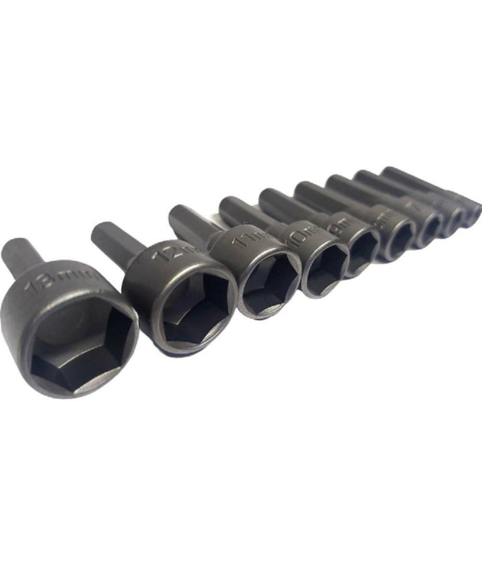 Set 9 Inserti Chiave Esagonale Per Avvitatore Chiave A Bussola Codolo Esagonale         