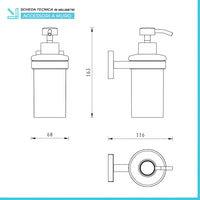 Set accessori a muro 3 pezzi in acciaio cromato e viti incluse  Easy