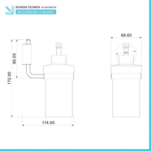 Set accessori a muro 3 pezzi in acciaio cromato e viti incluse  Plaza