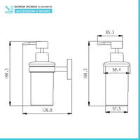 Set accessori a muro 3 pezzi in acciaio nero opaco e viti incluse  Chic Black