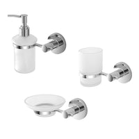 Set accessori a muro 3 pezzi in metallo cromato e ABS viti incluse Sprint