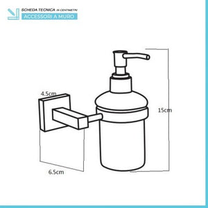 Set accessori a muro 3 pezzi in metallo cromato e viti incluse  Rock