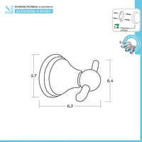 Set accessori a muro 5 pezzi in acciaio con finitura bronzo e viti incluse  Iris