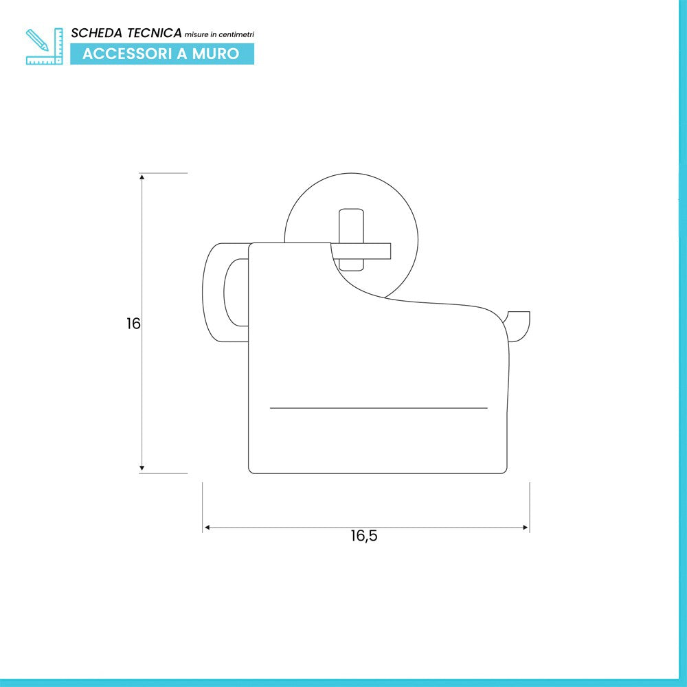 Set accessori a muro 5 pezzi in acciaio cromato e viti incluse  Bora