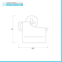 Set accessori a muro 5 pezzi in acciaio cromato e viti incluse  Bora