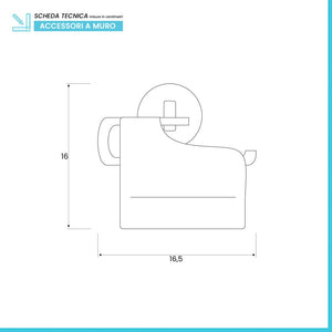 Set accessori a muro 5 pezzi in acciaio cromato e viti incluse  Bora