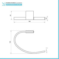 Set accessori a muro 5 pezzi in acciaio cromato e viti incluse Futura