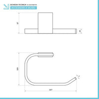 Set accessori a muro 5 pezzi in acciaio cromato e viti incluse Futura