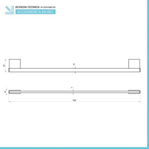 Set accessori a muro 5 pezzi in acciaio cromato e viti incluse Futura
