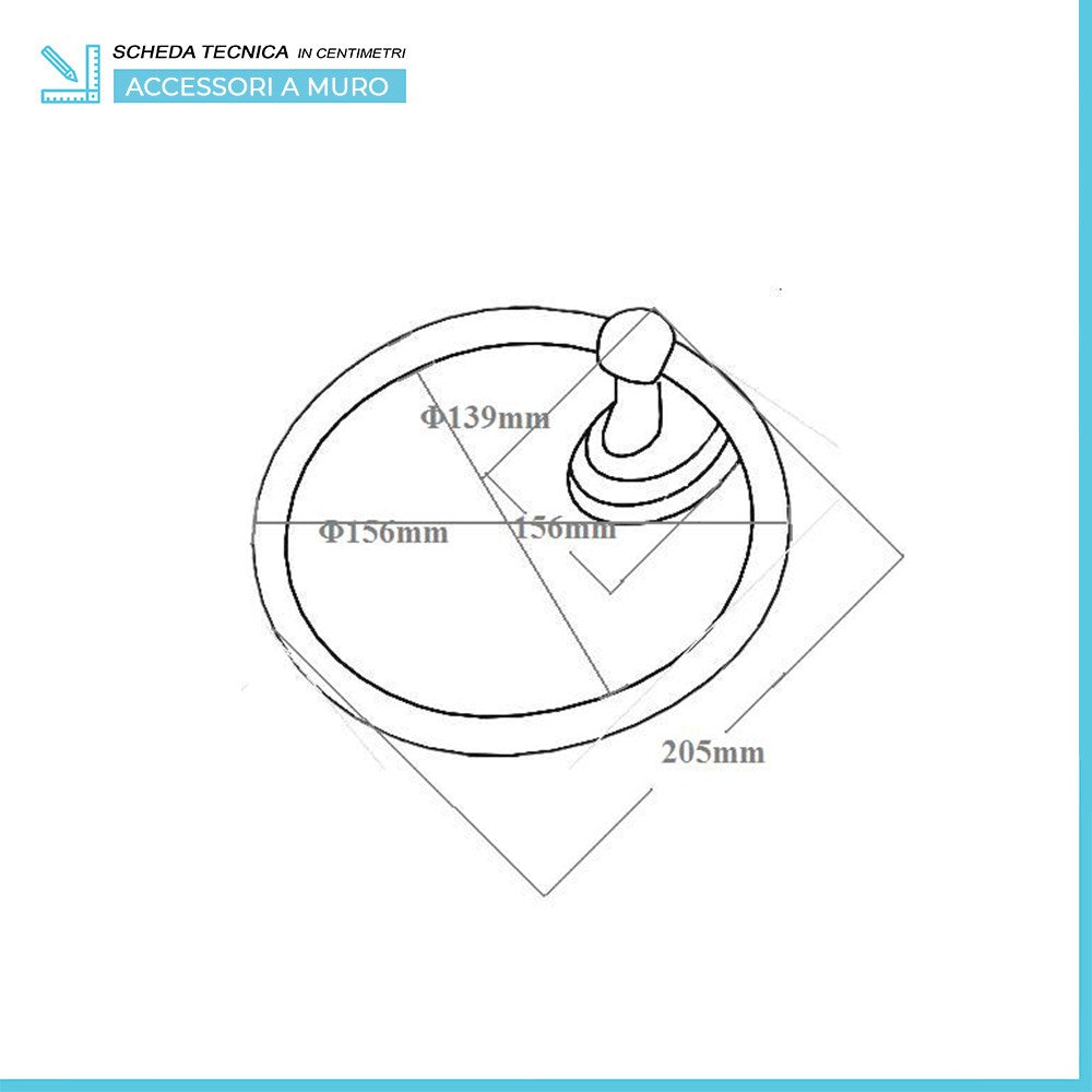 Set accessori a muro 5 pezzi in acciaio cromato viti incluse  Facile