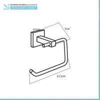 Set accessori a muro 5 pezzi in acciaio nero opaco e viti incluse  Levante