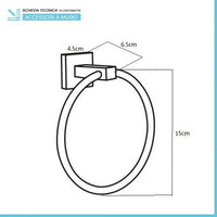 Set accessori a muro 5 pezzi in metallo cromato e viti incluse Rock