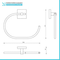Set accessori a muro 6 pezzi in acciaio cromato e viti incluse  Easy