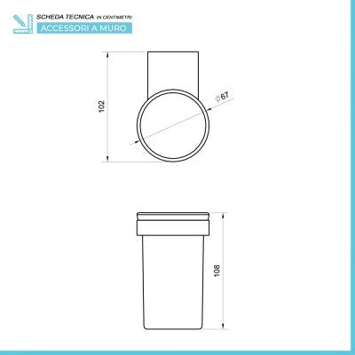 Set accessori a muro 6 pezzi in acciaio cromato e viti incluse Futura