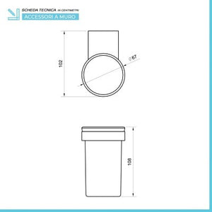 Set accessori a muro 6 pezzi in acciaio cromato e viti incluse Futura