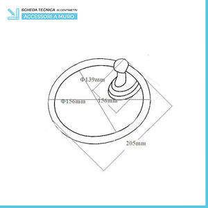 Set accessori a muro 6 pezzi in acciaio cromato viti incluse  Facile