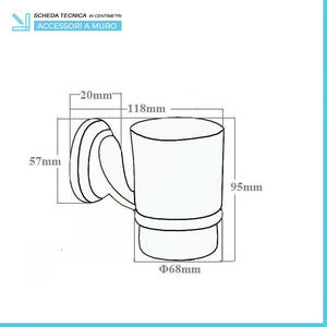 Set accessori a muro 6 pezzi in acciaio cromato viti incluse  Facile