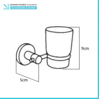 Set accessori a muro 6 pezzi in metallo cromato e ABS viti incluse  Sprint