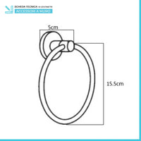 Set accessori a muro 6 pezzi in metallo cromato e ABS viti incluse  Sprint