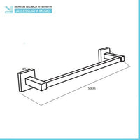 Set accessori a muro 6 pezzi in metallo cromato e viti incluse  Rock