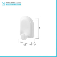 Set accessori a muro 7 pezzi in ABS bianco con doppio fissaggio  Gioia