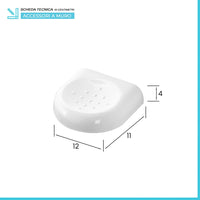 Set accessori a muro 7 pezzi in ABS bianco con doppio fissaggio  Gioia