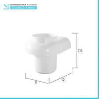 Set accessori a muro portaspazzolini e portasapone in ABS  Gioia