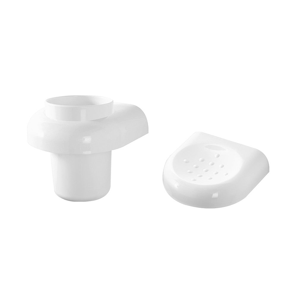 Set accessori a muro portaspazzolini e portasapone in ABS  Gioia