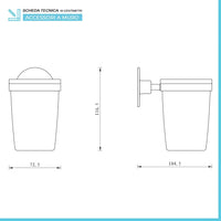 Set accessori a muro portaspazzolini e portasapone in acciaio  Idea