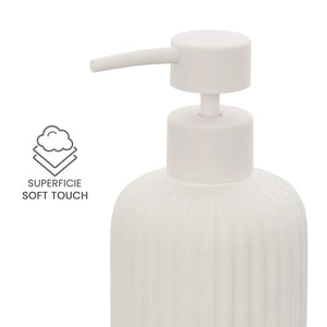 Set accessori bagno 2 pezzi in ceramica bianco soft touch Spring