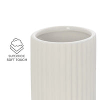 Set accessori bagno 2 pezzi in ceramica bianco soft touch Spring