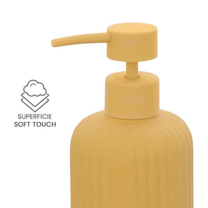 Set accessori bagno 2 pezzi in ceramica giallo soft touch Spring