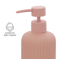 Set accessori bagno 2 pezzi in ceramica rosa soft touch Spring