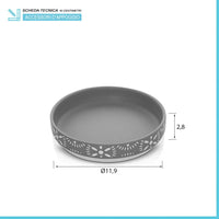 Set accessori bagno 3 pezzi da appoggio in ceramica grigio  Circus