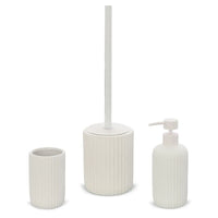 Set accessori bagno 3 pezzi in ceramica bianco soft touch Spring